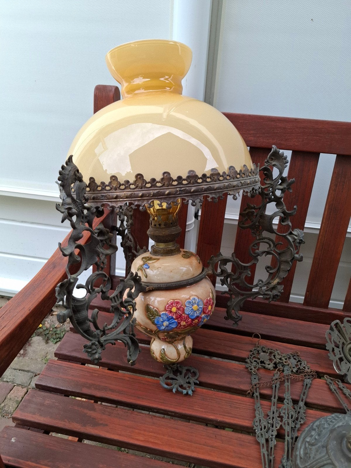 Antieke olielamp, Antiek en Kunst, Ophalen