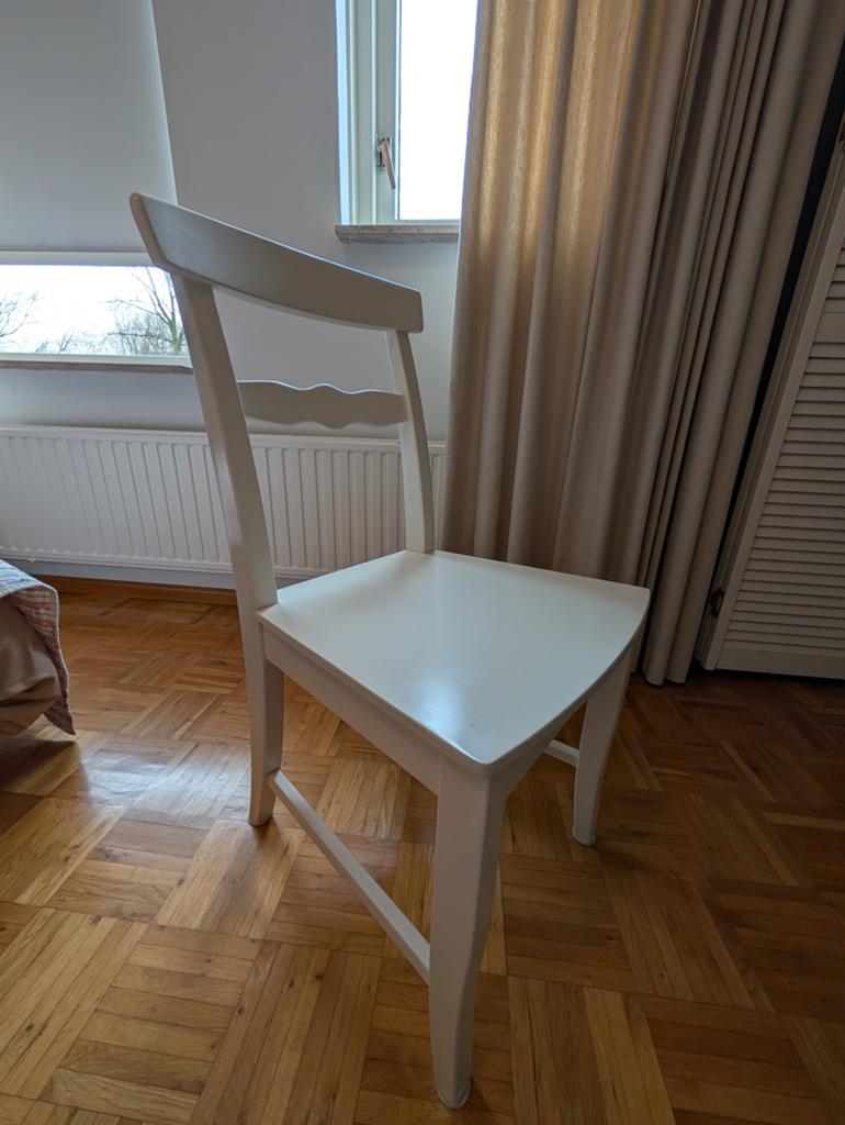 Lief wit houten stoeltje – brocante / landelijk, Ophalen, Gebruikt, Wit, Eén