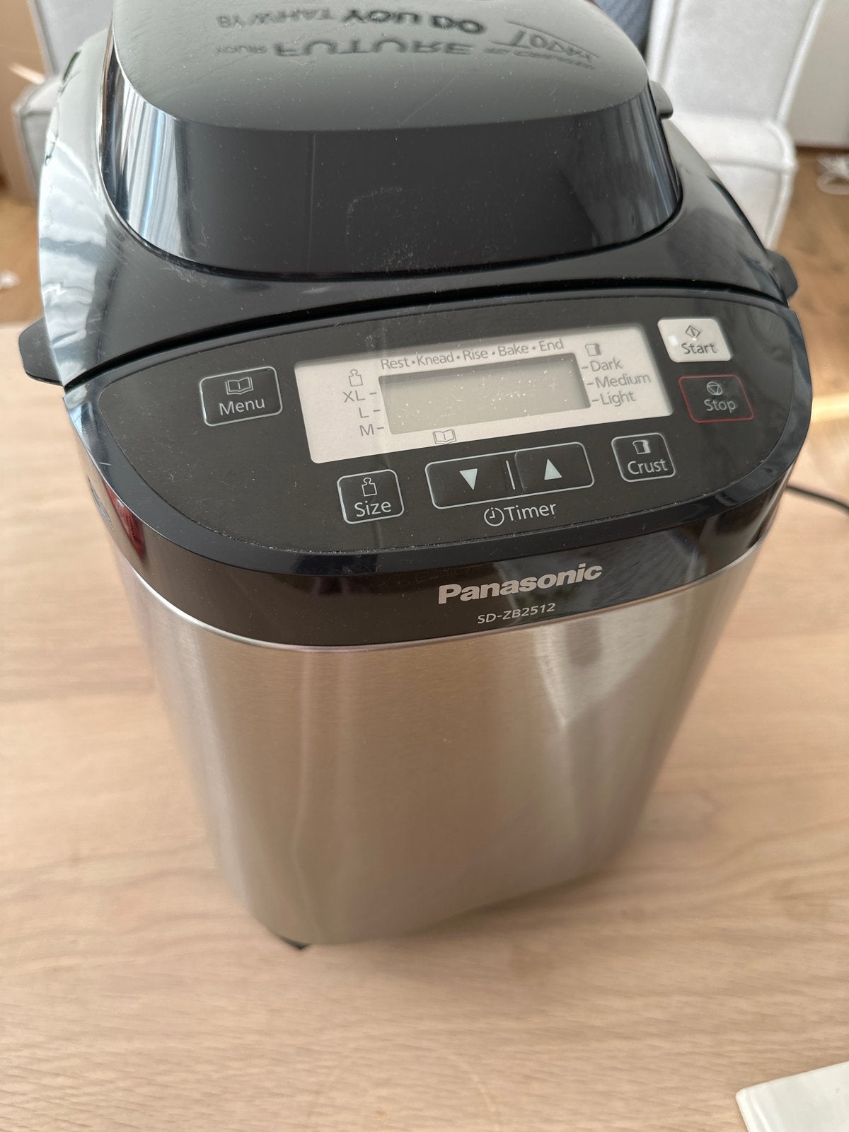 Panasonic Broodbakmachine SD-ZB2512, Gebruikt, 800 tot 1200 gram deeg, Kijkvenster, Ophalen