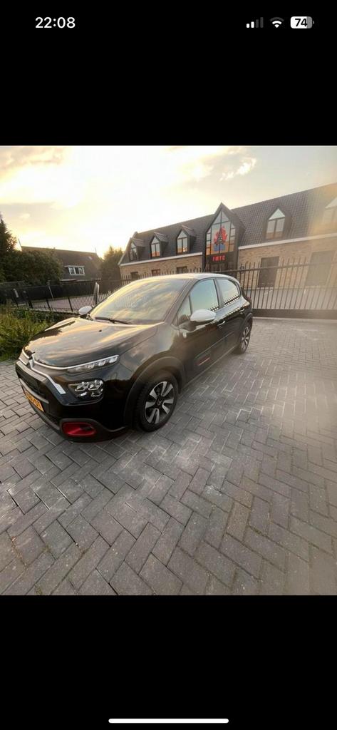 Citroën C3 1.2 Puretech 83pk S&S 2021 Zwart met rood, Auto's, Citroën, 83 pk, 40 €/maand, 1199 cc, 450 kg