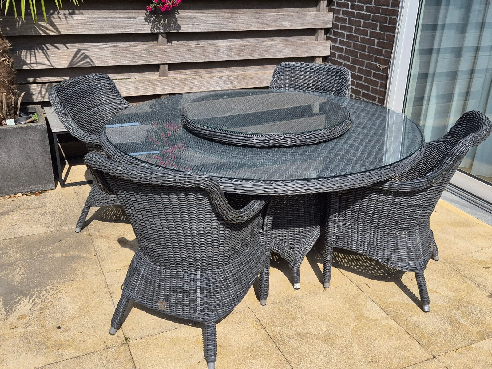 Galleria tuinset van 4 seasons outdoor., Tuin en Terras, Ophalen, 4 zitplaatsen, Zo goed als nieuw, Wicker