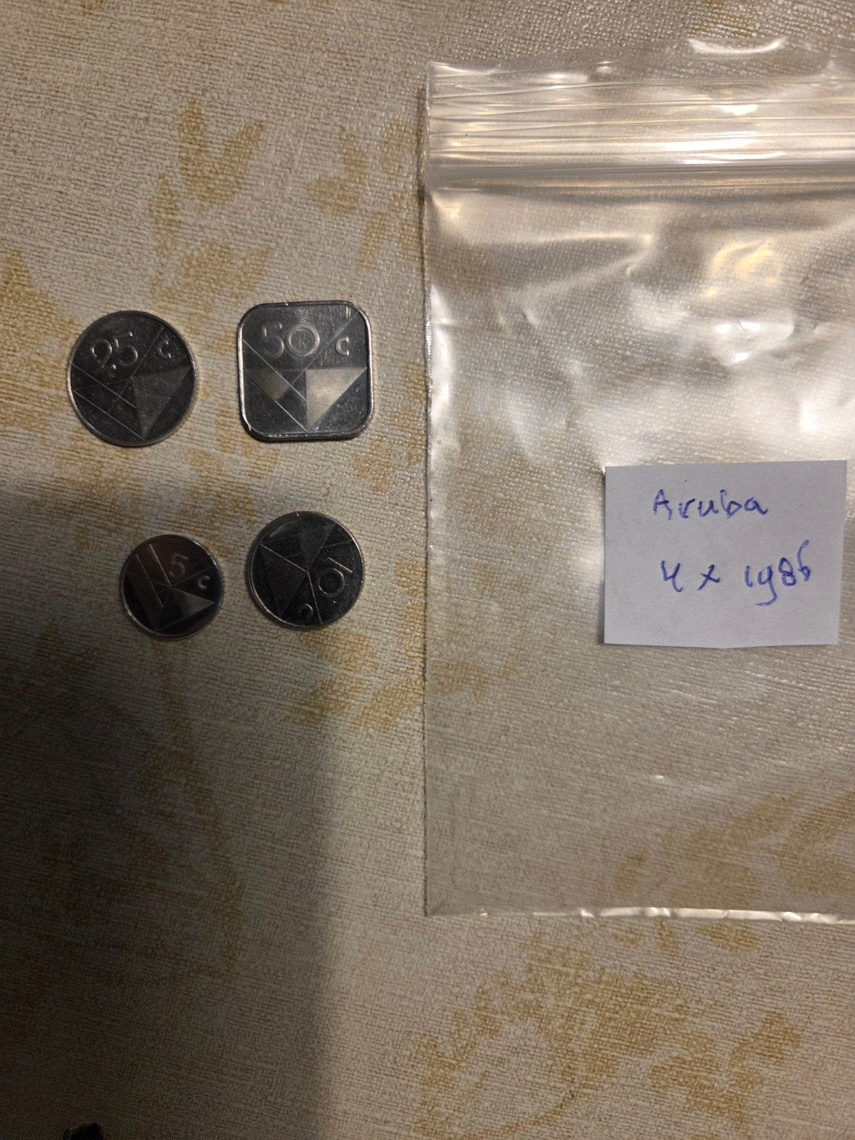 Aruba Munten Set 1986 - 5c, 10c, 25c, 50c, Ophalen of Verzenden, Zuid-Azië, Setje