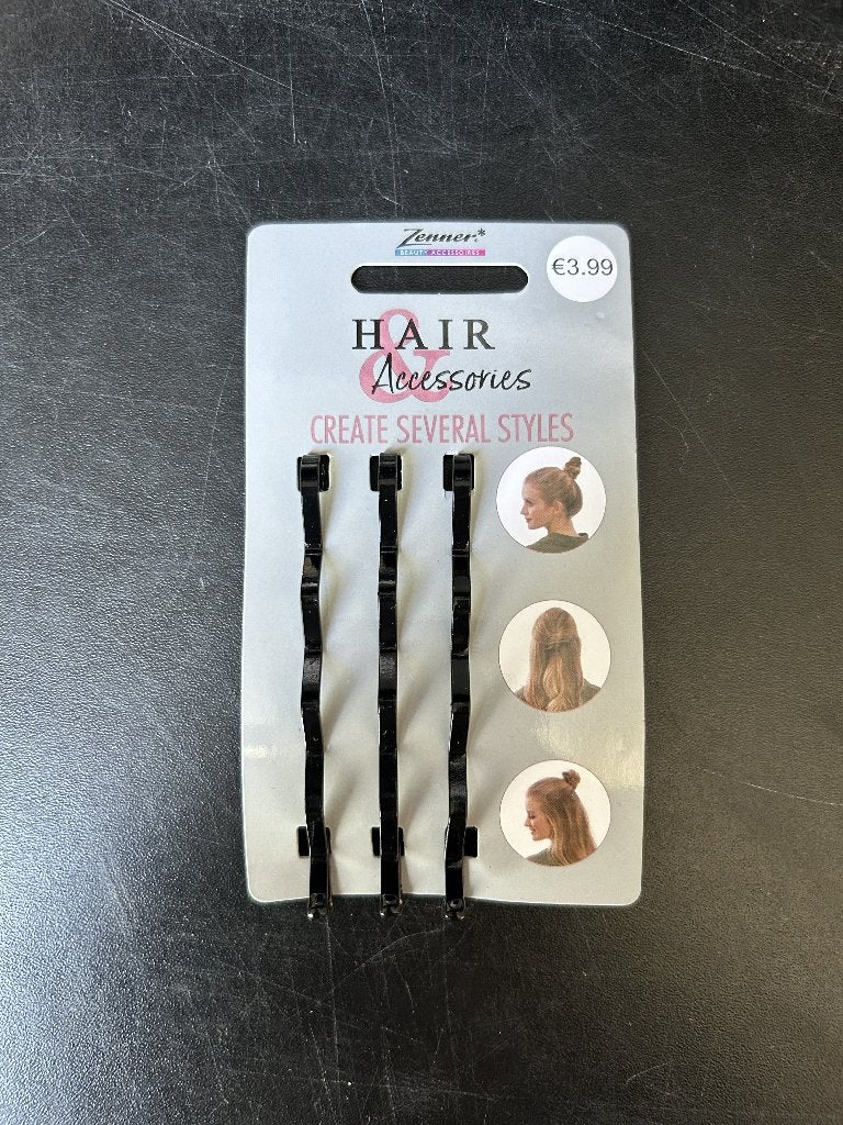 Zenner haarstylingtools – zwart – 3 stuks, ., Overige typen, Nieuw, Ophalen of Verzenden