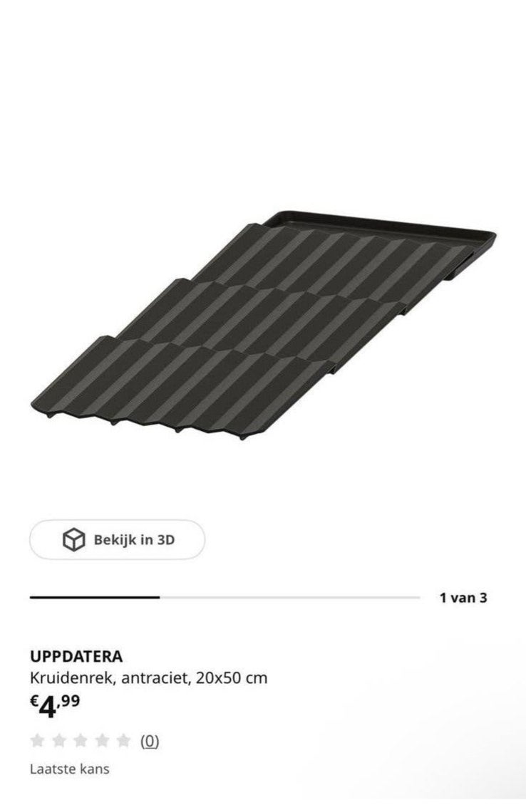 IKEA UPPDARE kruidenrek antraciet 20x50 cm, Huis en Inrichting, Keuken | Keukenbenodigdheden, Overige typen, IKEA, Kunststof, Ophalen of Verzenden