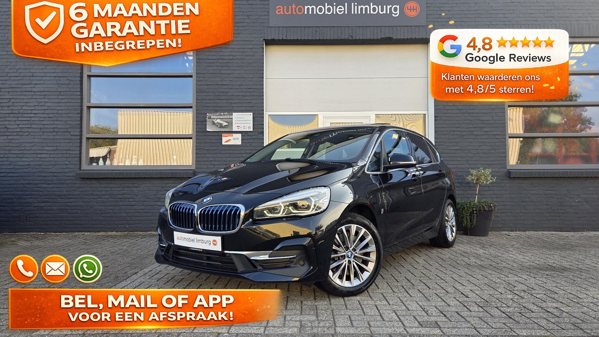 BMW 2-serie Active Tourer 225xe iPerformance Luxury Line | L, Auto's, Automaat, Gebruikt, Zwart, Bedrijf
