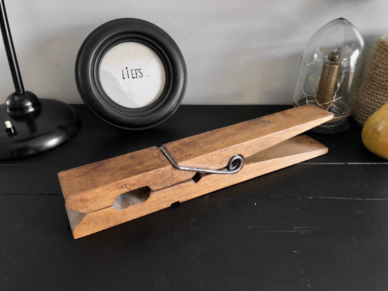Vintage Mega Houten Wasknijper Prototype, Showmodel, Ophalen