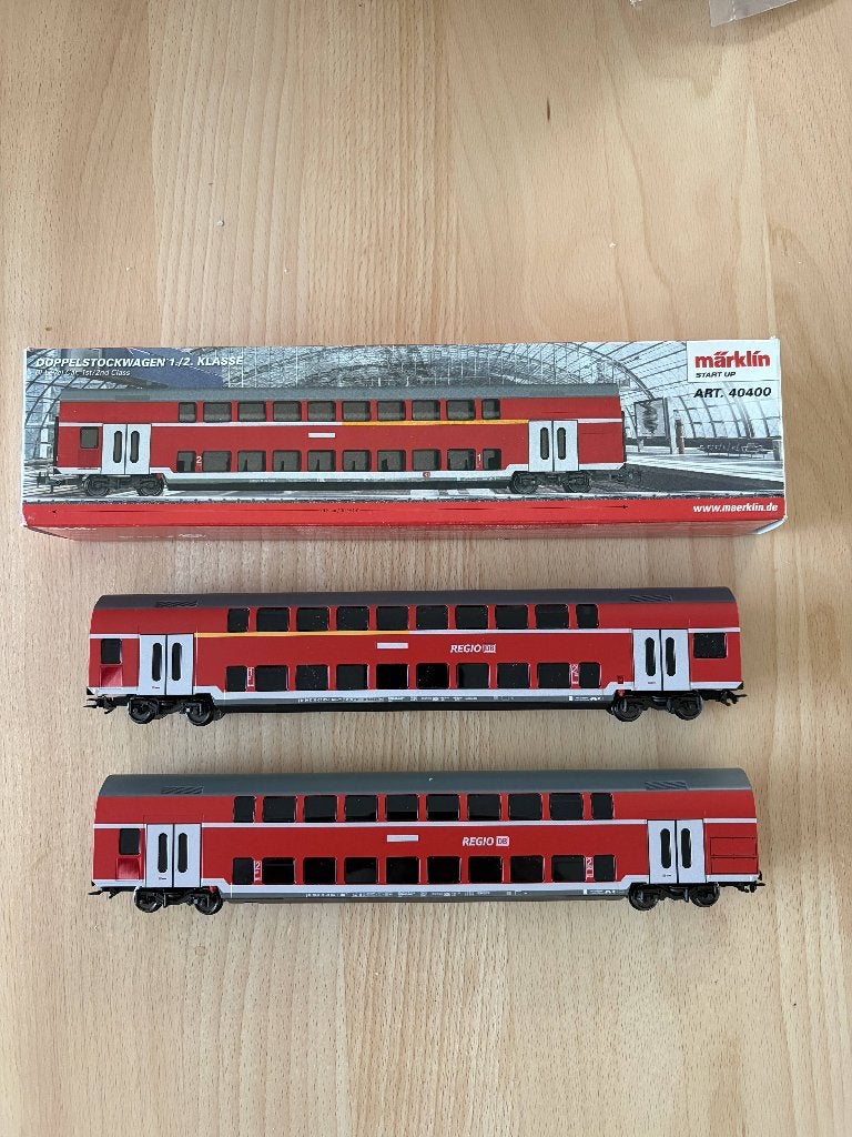 Marklin Dubbeldekker rijtuig DB Regio 3x nieuw, Wisselstroom, Ophalen of Verzenden, Analoog, Märklin