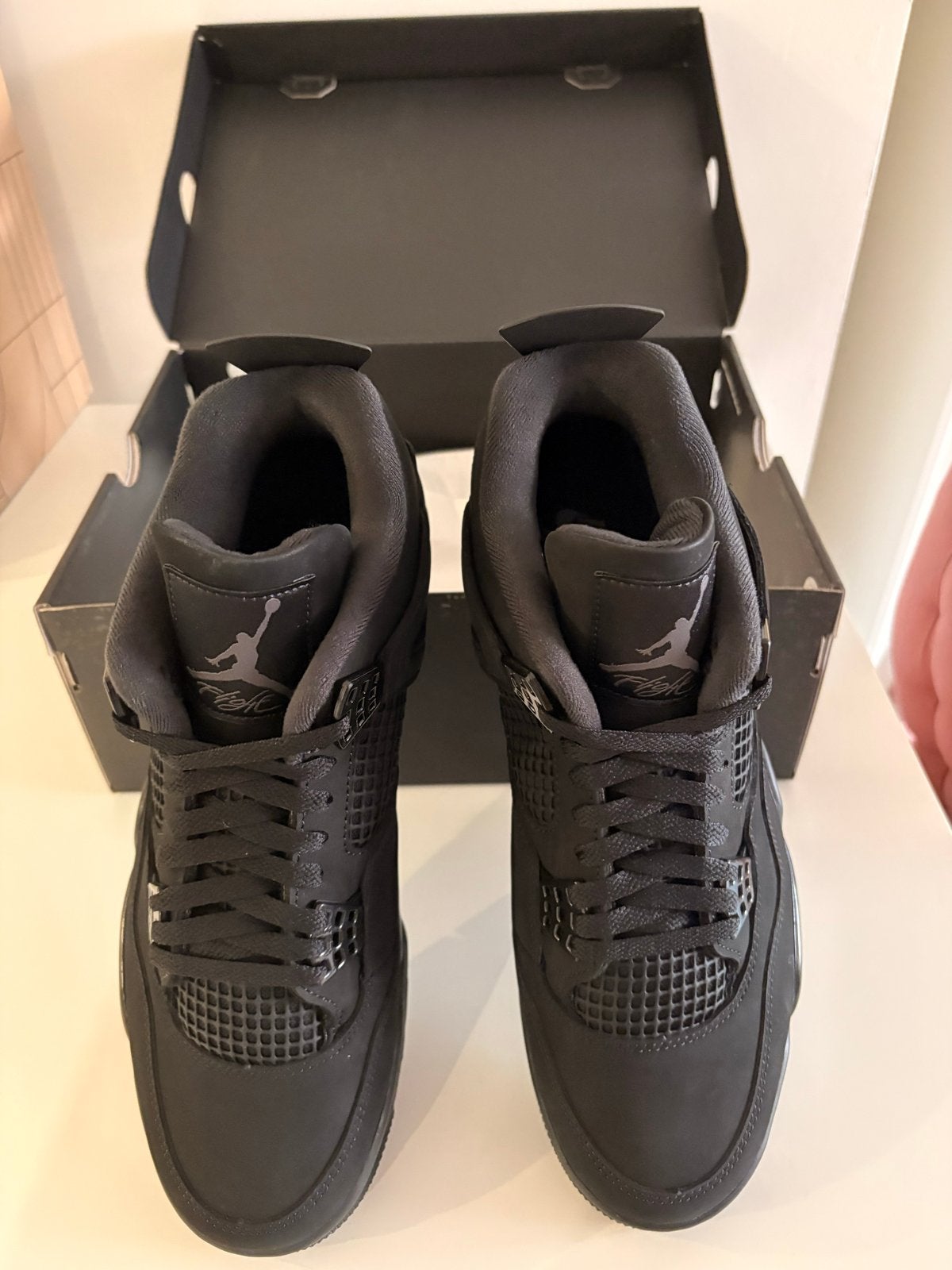 Air Jordan 4 Retro 'Black Cat’ - mt 47 - deadstock, Kleding | Heren, Schoenen, Ophalen of Verzenden, Nieuw, Zwart, Sneakers of Gympen