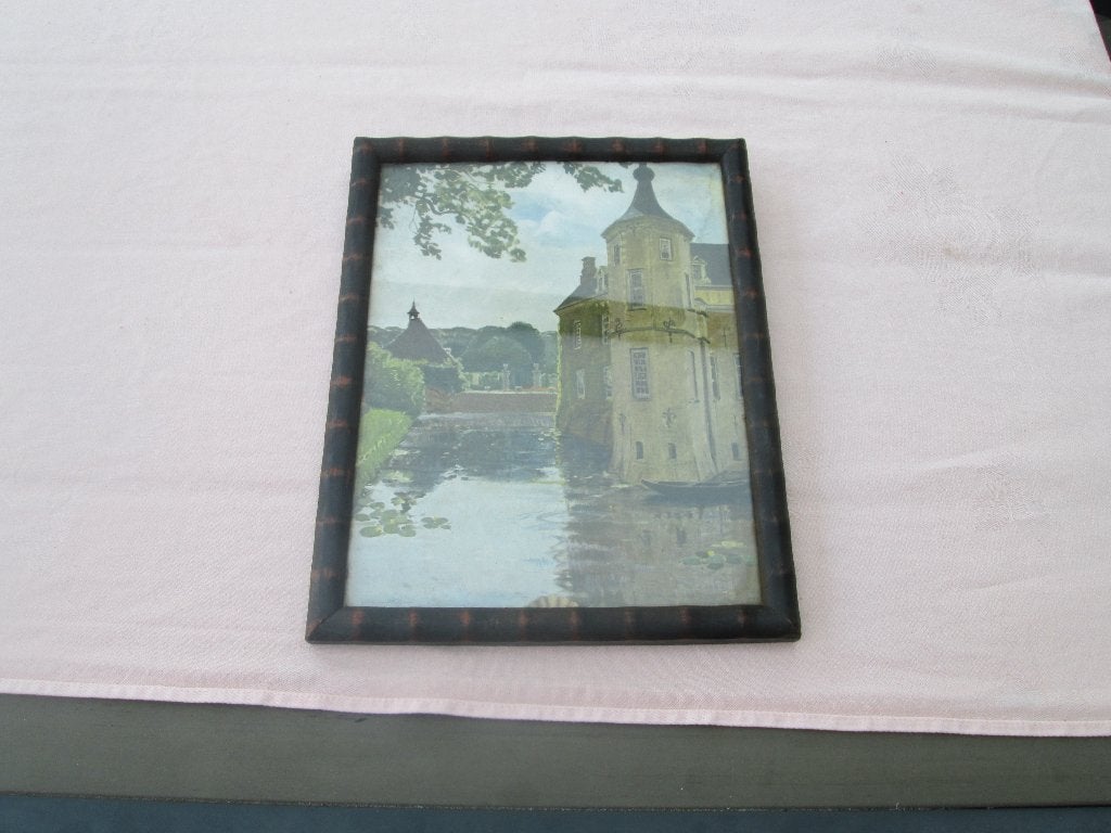 Huys de Wamberg Berlicum 1939 Willem Witjens, Acrylverf, Realistisch, Gedateerd, Ophalen of Verzenden