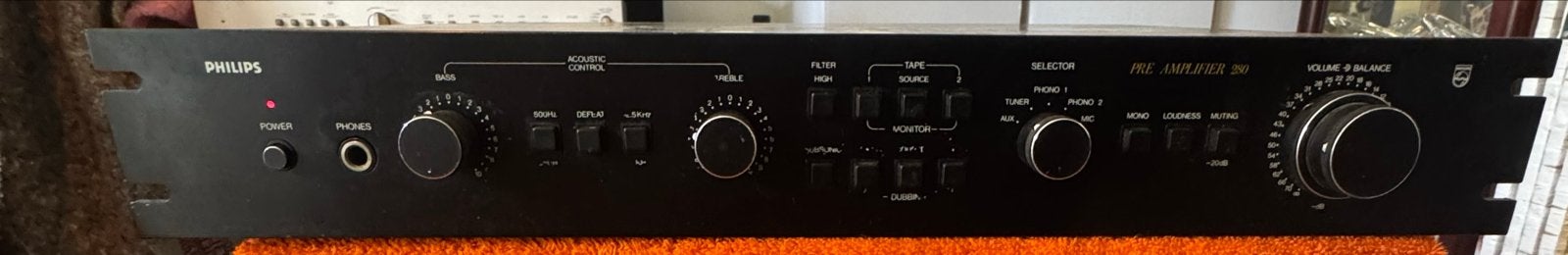 Philips Voorversterker 280 - Vintage Audio, Gebruikt, ., Ophalen of Verzenden, .