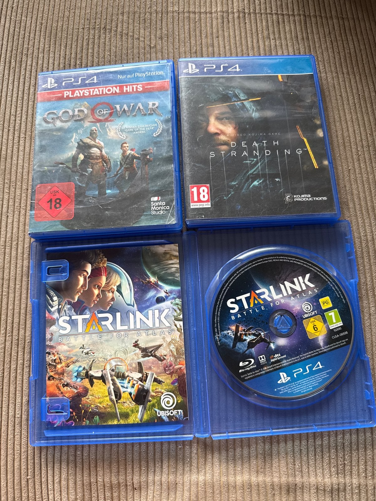 PS4 Games: God of War, Death Stranding, Starlink, Gebruikt, Vanaf 18 jaar, 1 speler, Ophalen