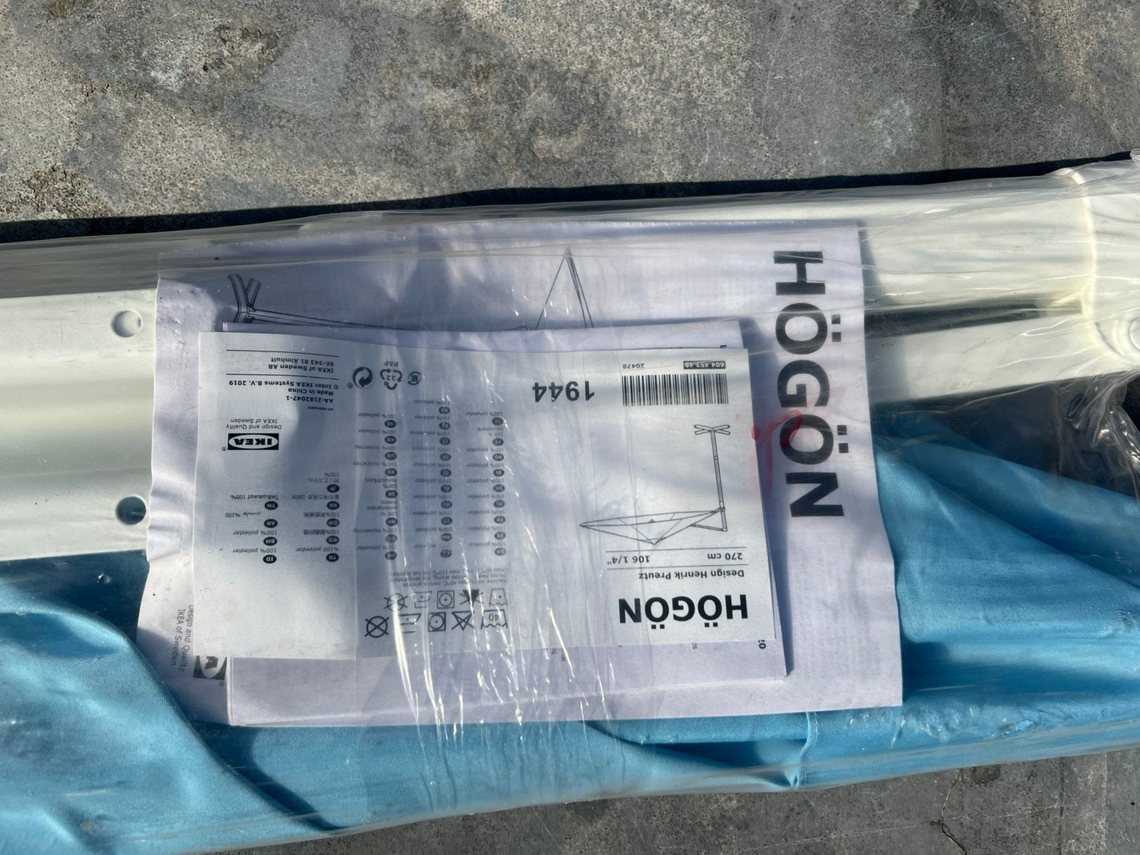 Ikea parasol, Tuin en Terras, Parasols, Ophalen, Nieuw, 1 tot 2 meter, Parasolvoet