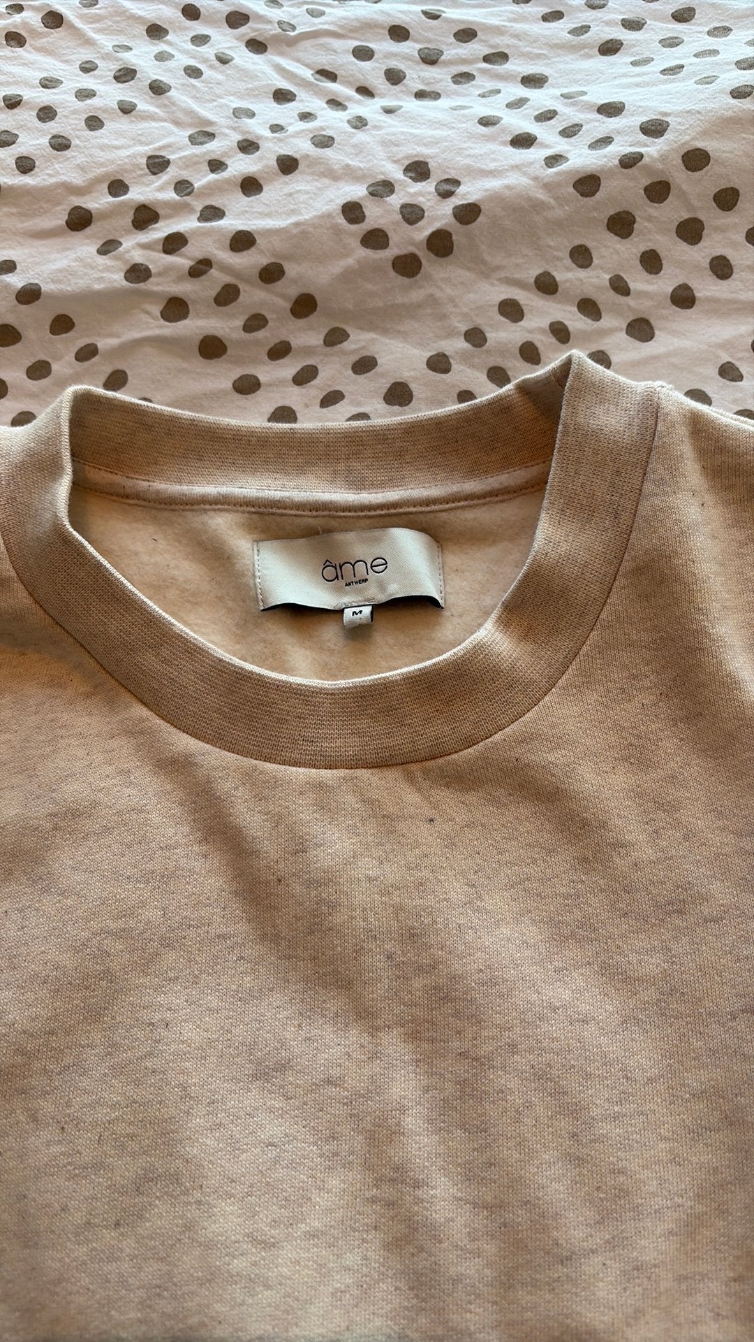 Ame antwerp sweatshirt medium beige nieuw, Maat 38/40 (M), Beige, Nieuw, Ophalen of Verzenden