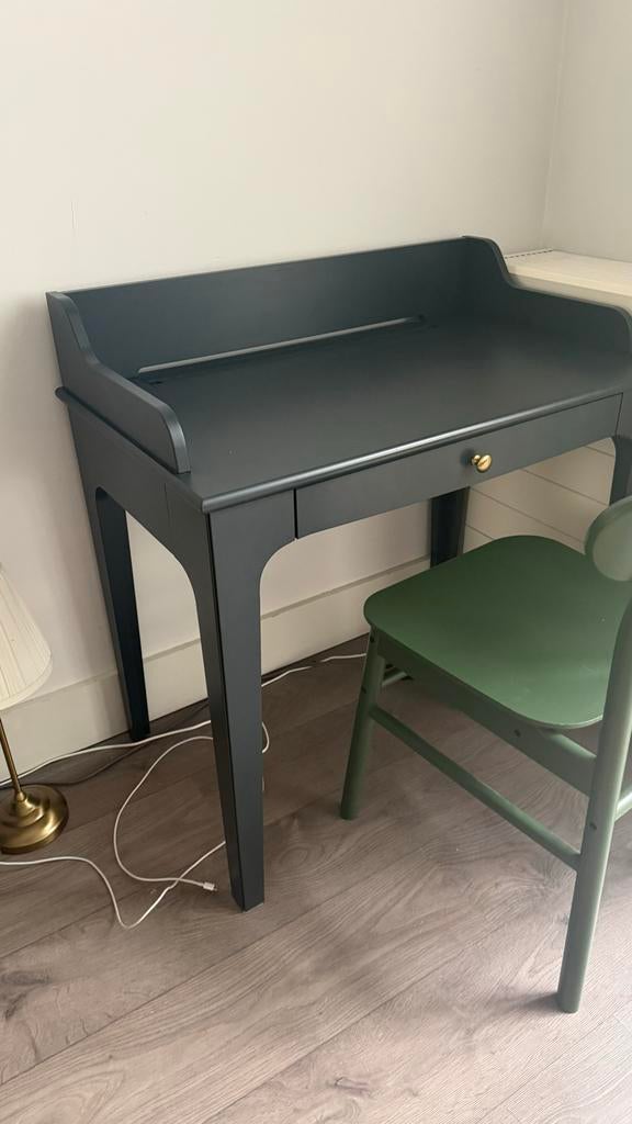 IKEA LOMMARP desk 90x54x90cm dark blue-green, Huis en Inrichting, Ophalen, 50 tot 100 cm, Zo goed als nieuw, Overige houtsoorten