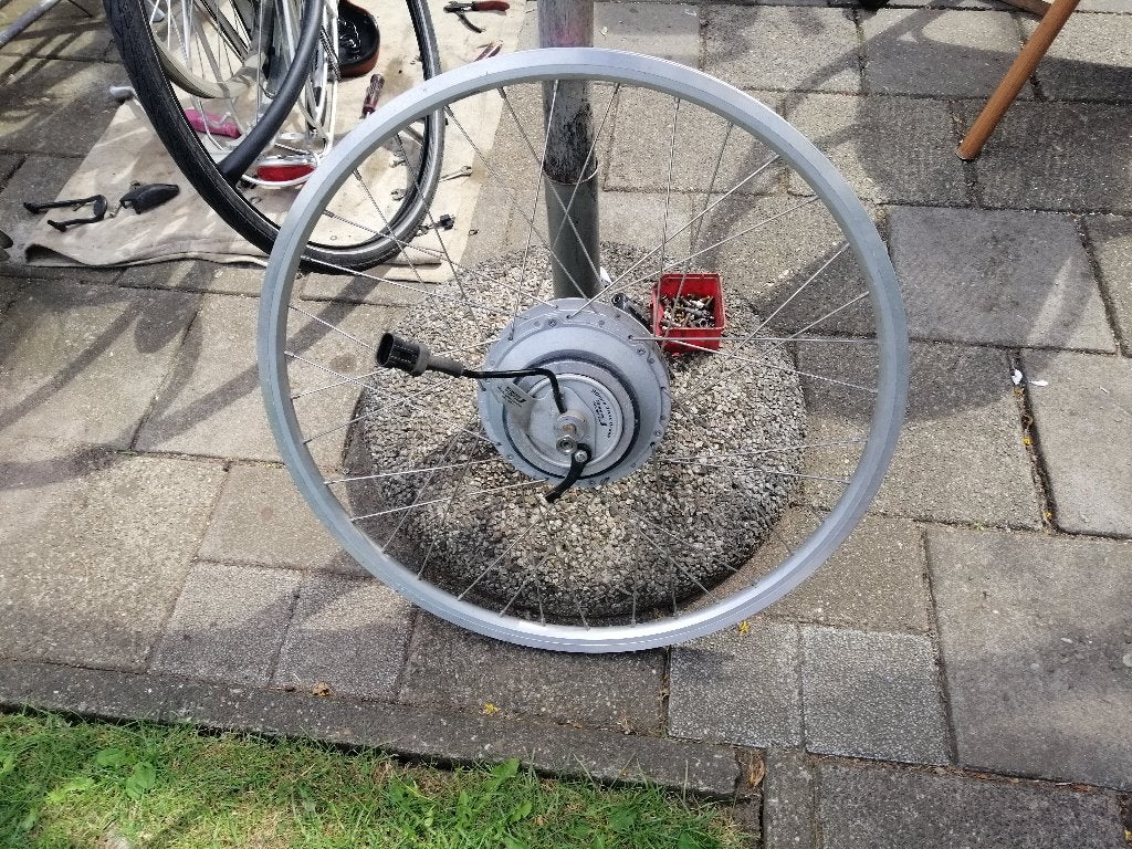 Achterwiel Batavus E-bike, Fietsen en Brommers, Fietsonderdelen, Gebruikt, Batavus, Aluminium, Ophalen