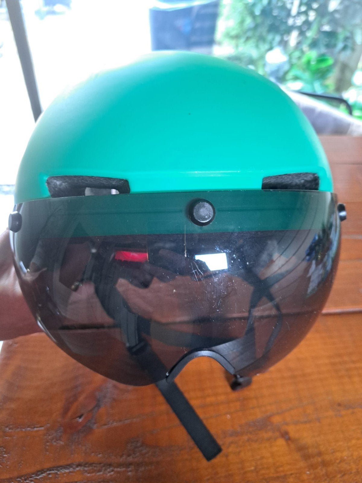 Gooff Pilot helm groen, Ophalen of Verzenden, Zo goed als nieuw, Medium, Gooff