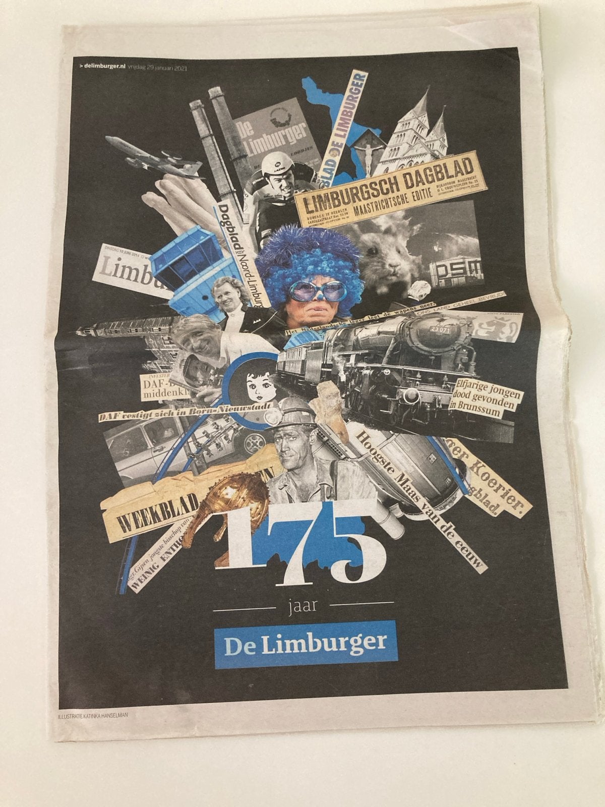 De Limburger 175 jaar: Van weekblad naar dagblad, Ophalen of Verzenden, Zo goed als nieuw, Krant