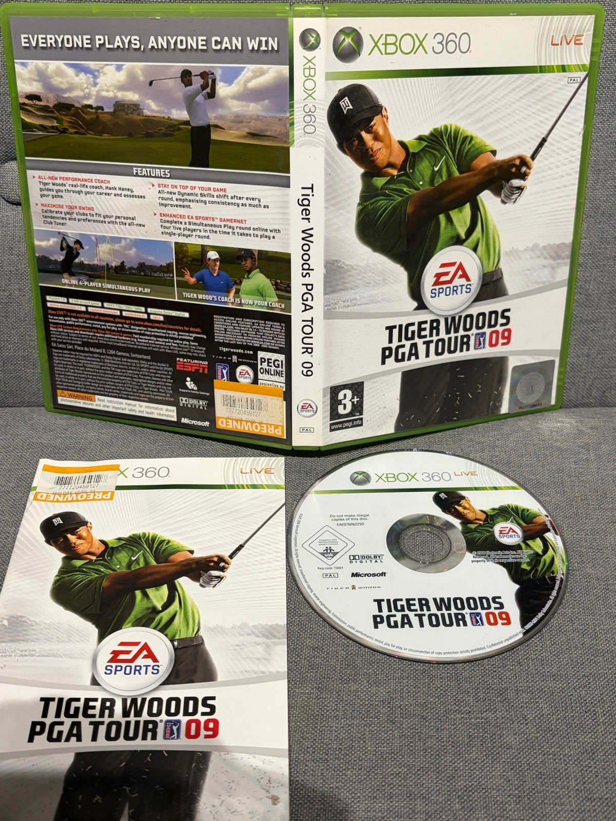 Tiger Woods PGA Tour 09 - Xbox 360, Gebruikt, Eén computer, Ophalen of Verzenden, Sport