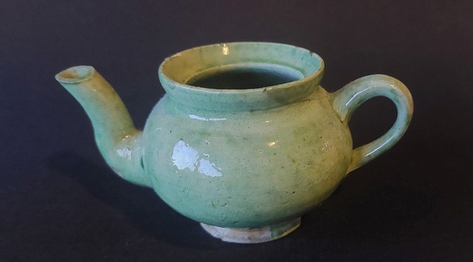 Antiek Delfts aardewerk mini theepot 18e eeuw Bodemvondst, Ophalen of Verzenden