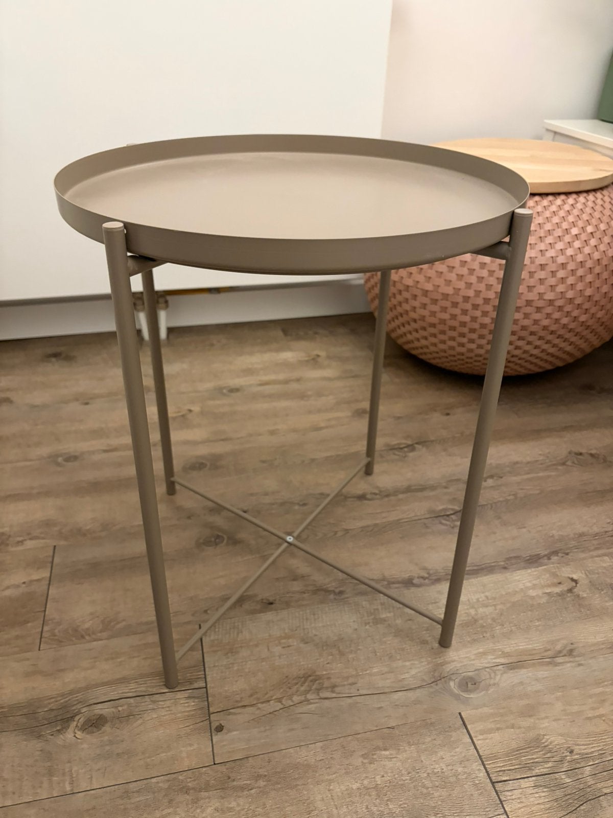 Tafel beige 45x53, Ophalen, Zo goed als nieuw, 75 cm of meer, 60 cm of meer