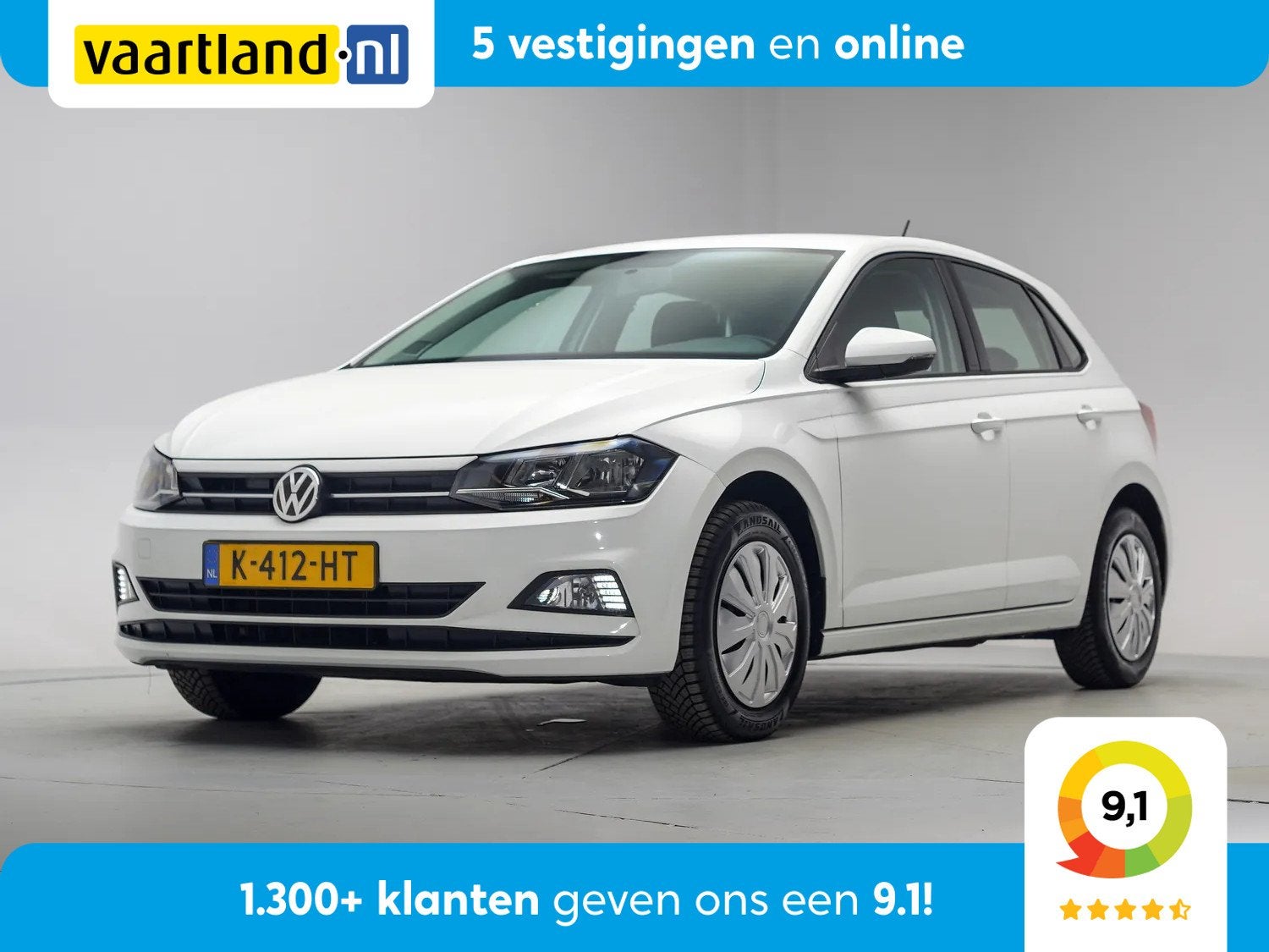 Volkswagen Polo 1.0 MPI Comfortline [ Navigatie Cruise Carpl, Start-stop-systeem, Wit, Origineel Nederlands, Bedrijf