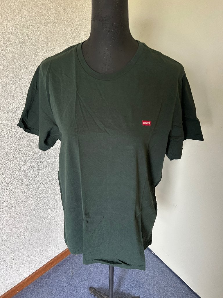 Levis t-shirt mt L donkergroen z.g.a.n., Kleding | Heren, T-shirts, Maat 52/54 (L), Ophalen of Verzenden, Zo goed als nieuw, Levi’s