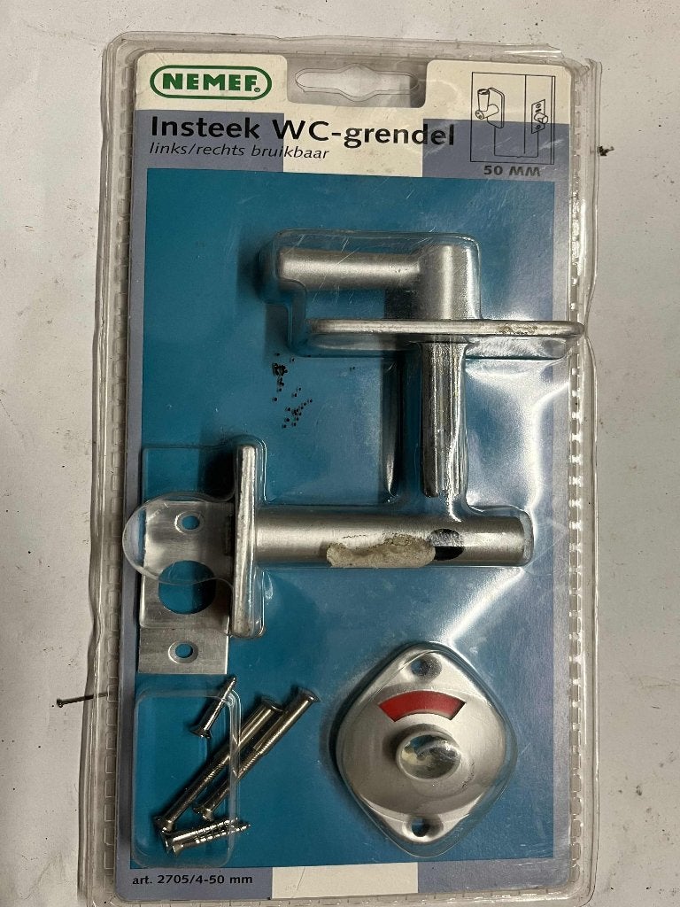 insteek grendel WC of badkamer deur, Nemef, Nieuw, Ophalen of Verzenden, Nieuw, Overige materialen, Slot
