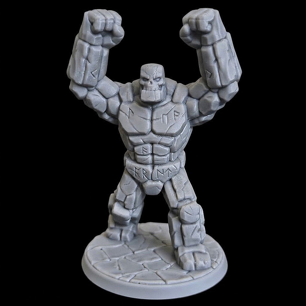 Stone golem Miniature D&D HQ dungeon's and dragons, Ophalen of Verzenden