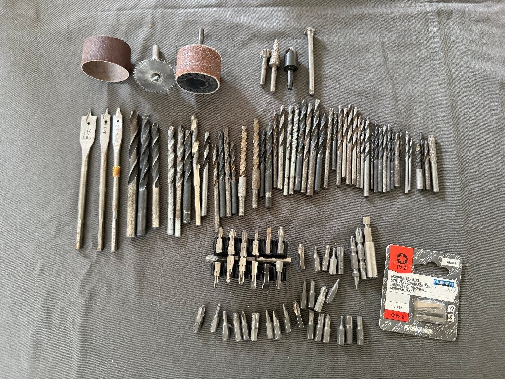 Doosje houtboren, metaalboren, schroefbits, speedboren, Ophalen of Verzenden, Gebruikt, Overige typen