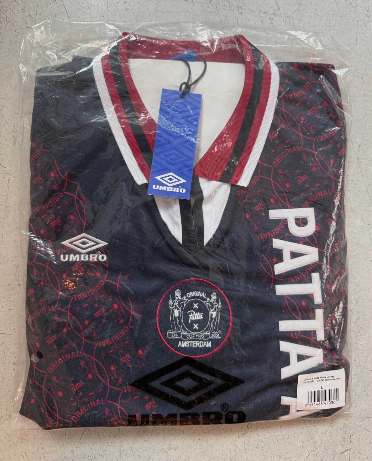 Patta x Umbro ’95 Football Jersey – Ajax 1994/1995 – Maat L, Maat 52/54 (L), Blauw, Nieuw, Ophalen of Verzenden