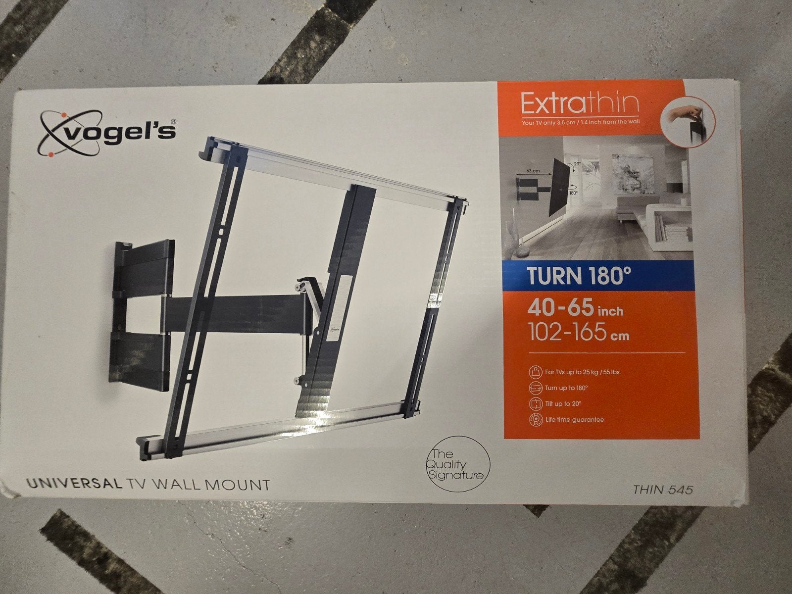 Vogel's THIN 545 Universele TV Muurbeugel 40-65 inch, Audio, Tv en Foto, Televisie-accessoires, Ophalen, Zo goed als nieuw