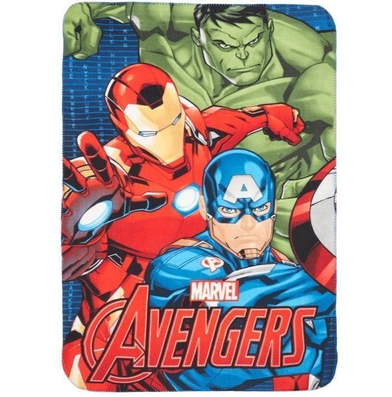 Avengers Fleece Deken - Hulk, Iron Man, Captain America, Nieuw, Ophalen of Verzenden, Deken of Dekbed, Nvt