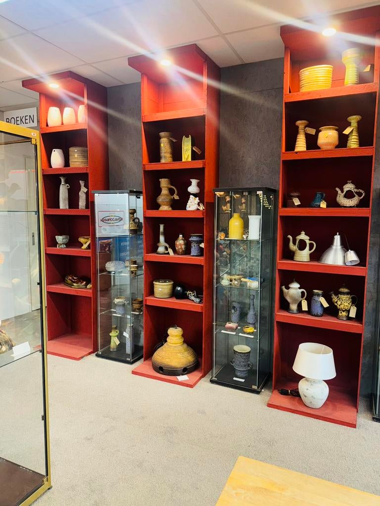 Grote zware vintage aardewerk Brutalist hanglamp, Huis en Inrichting, Lampen | Hanglampen, Ophalen of Verzenden, A, A, A
