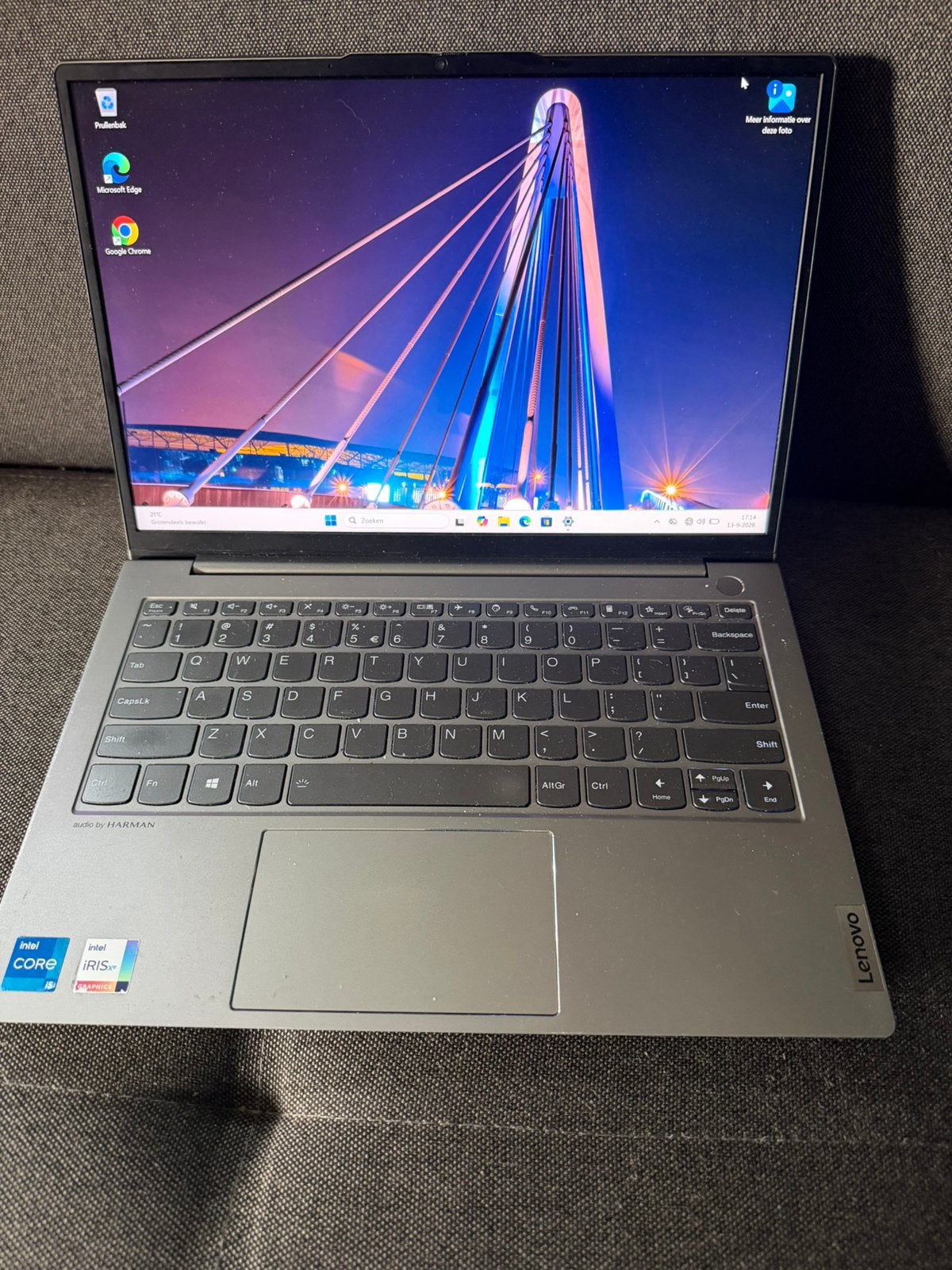 Lenovo laptop, Intel core i5, 16GB, 512gb ssd, Windows 11, Computers en Software, 2 tot 3 Ghz, Qwerty, Nieuw, 14 inch