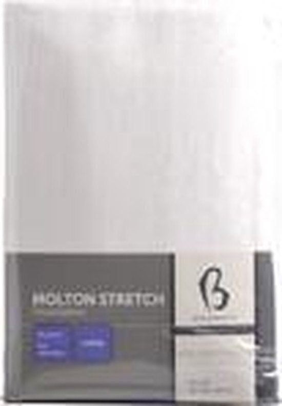Bonnanotte molton stretch hoeslaken 200 gram, ook topper, Matrasbeschermer, Wit, Katoen, Nieuw