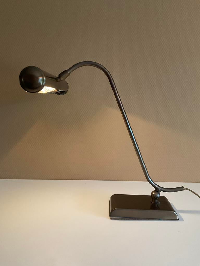 Prachtige vintage G&G Pianolamp messing in perfecte staat, Huis en Inrichting, Lampen | Tafellampen, Ophalen of Verzenden, Gebruikt