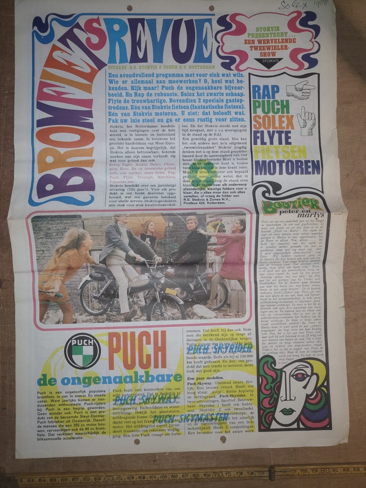 Bromfiets revue krant Stokvis & Zn 1968, Ophalen of Verzenden, Gebruikt