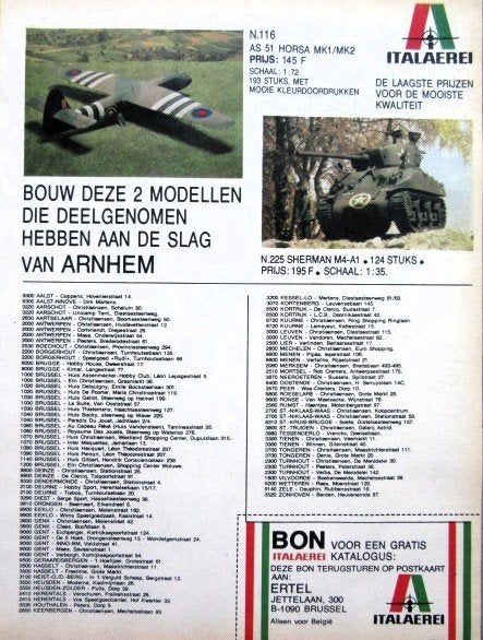 13 vintage reclames modelbouw 49-75 bouwpakket speelgoed, Ophalen of Verzenden, Nieuw, 1:72 tot 1:144, Overige merken