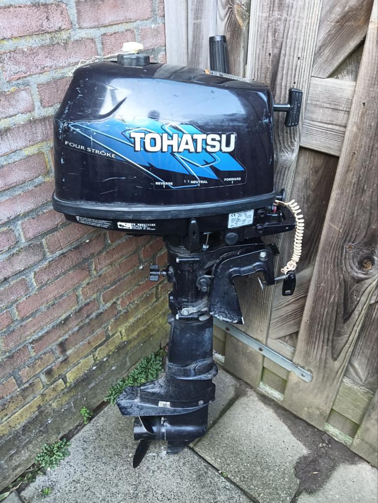 Tohatsu 4-takt buitenboordmotor 5pk, Ophalen, Gebruikt, Minder dan 5 pk, Viertaktmotor