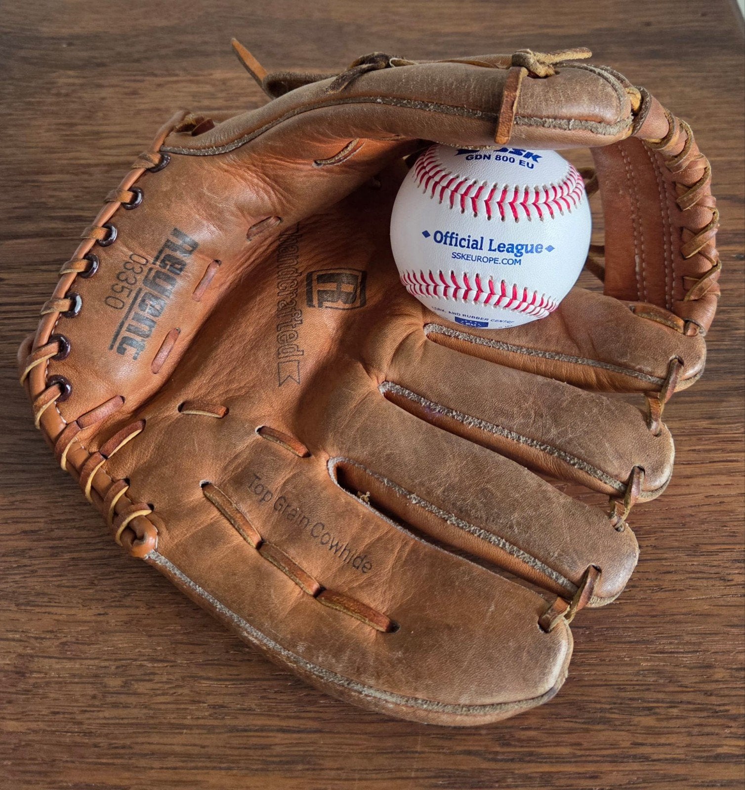 Vintage Regent baseball glove 03350, Ophalen of Verzenden, Gebruikt, Bal