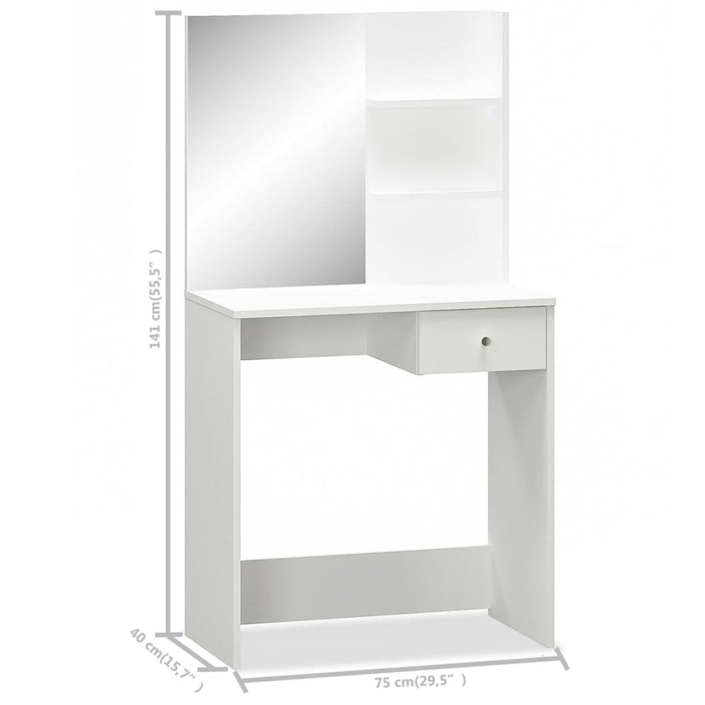 Kaptafel  ^ Toilettafel ^ Beautytafel hout wit **NIEUW**, Ophalen, Nieuw, 50 tot 100 cm, Minder dan 100 cm