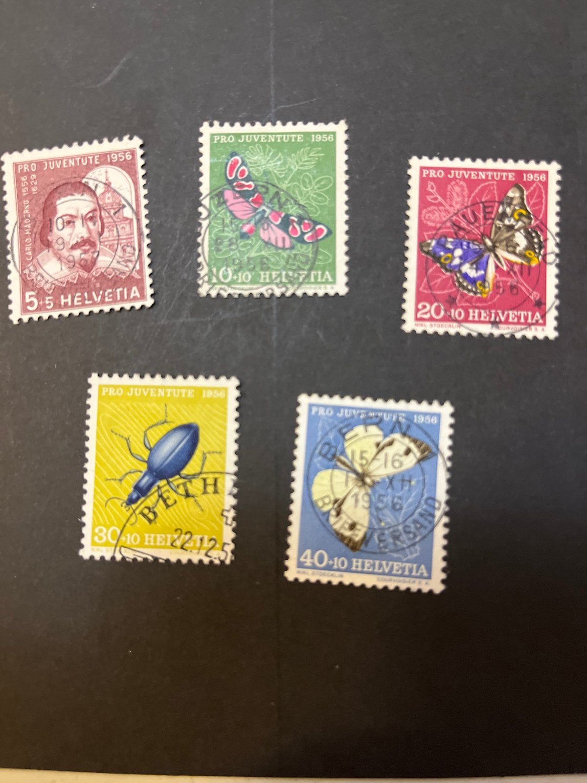 Pro Juventute 1956 - Gestempeld michel 632-636, Postzegels en Munten, Ophalen of Verzenden, Gestempeld