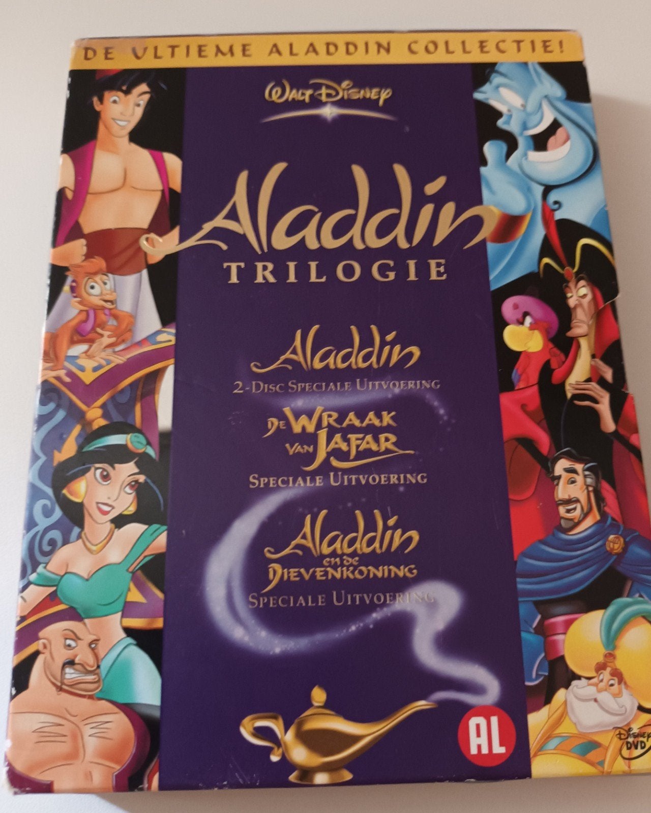 3-dvd box Aladdin, Alle leeftijden, Verzenden, Zo goed als nieuw, Amerikaans