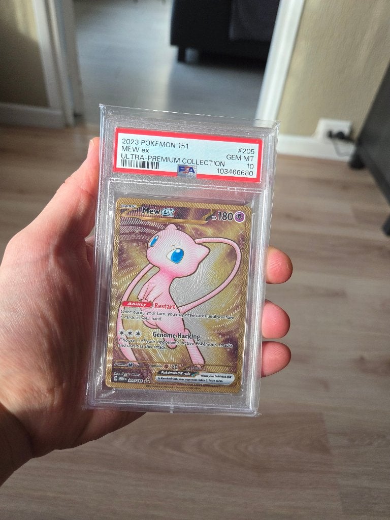 Mew ultra premium collection pokemon 151 #205 psa 10, Ophalen of Verzenden, Zo goed als nieuw, Losse kaart, Foil