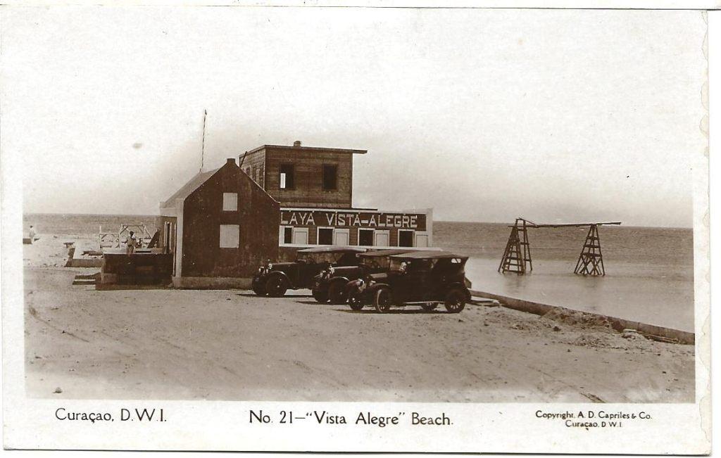 CURACAO DWI VISTA  ALEGRE BEACH  AUTO'S ca 1948 nr  402, Verzamelen, Verzenden, 1940 tot 1960, Ongelopen, Buiten Europa