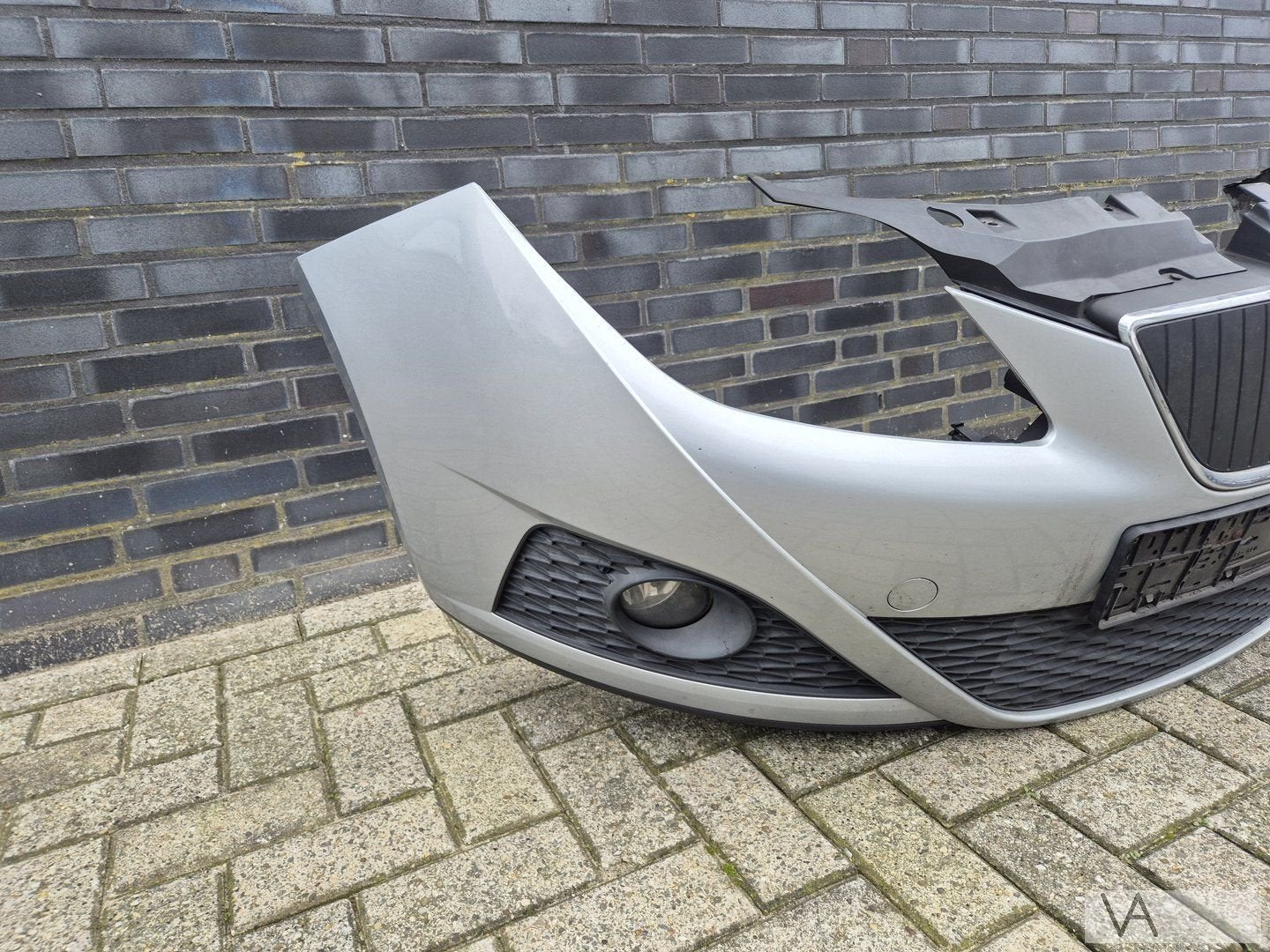 Seat Ibiza 6j 2008 - 2013 voorbumper zilver met mistlampen, Gebruikt, -, Voor, -