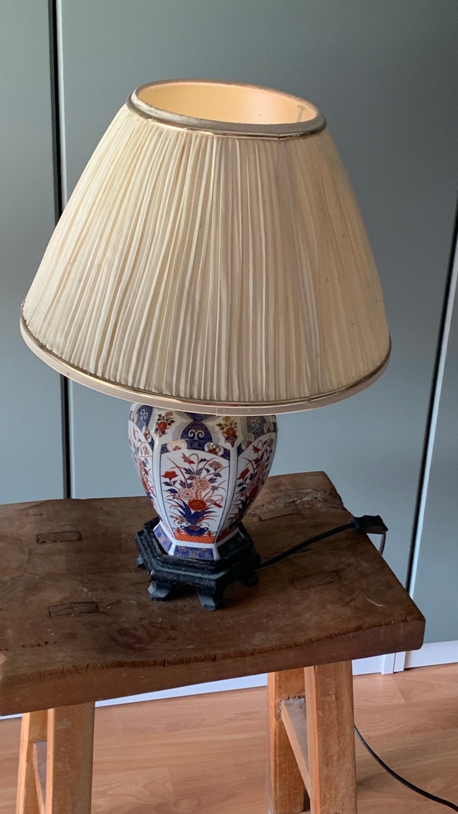 Schemerlamp, Huis en Inrichting, Lampen | Lampenkappen, Gebruikt, Overige kleuren, Rond, Ophalen of Verzenden