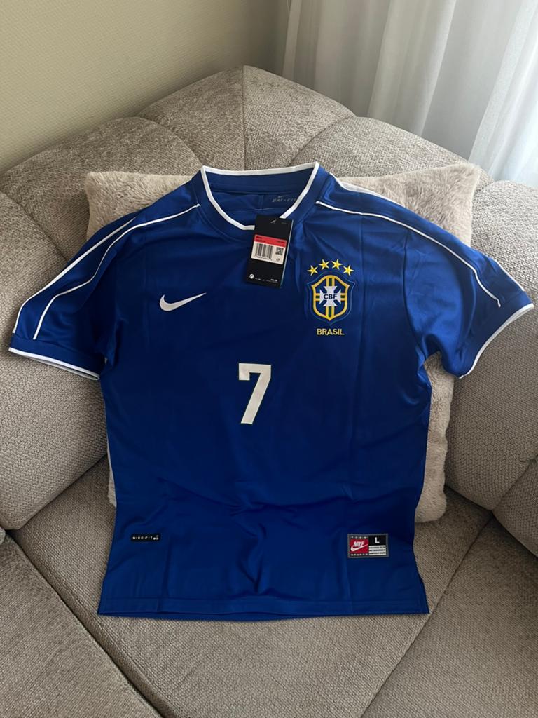 Brazilie Retro shirt - Ronaldinho, Verzenden, Zo goed als nieuw, Shirt