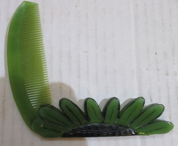 antiek celluloid plooikammetje bloemendecor k20, Antiek en Kunst, Curiosa en Brocante, Verzenden