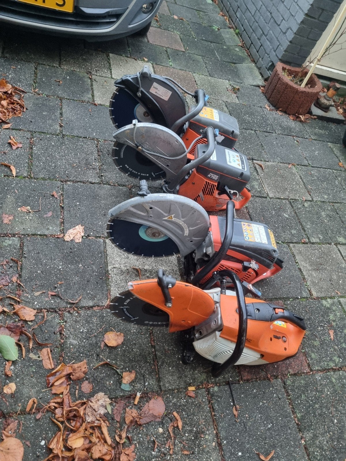 stihl l husqvarna dolmar bandenzaag, Tuin en Terras, Ophalen of Verzenden, Gebruikt, Husqvarna, Stihl, Dolmar, Wacker